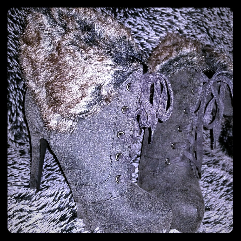Fur booties